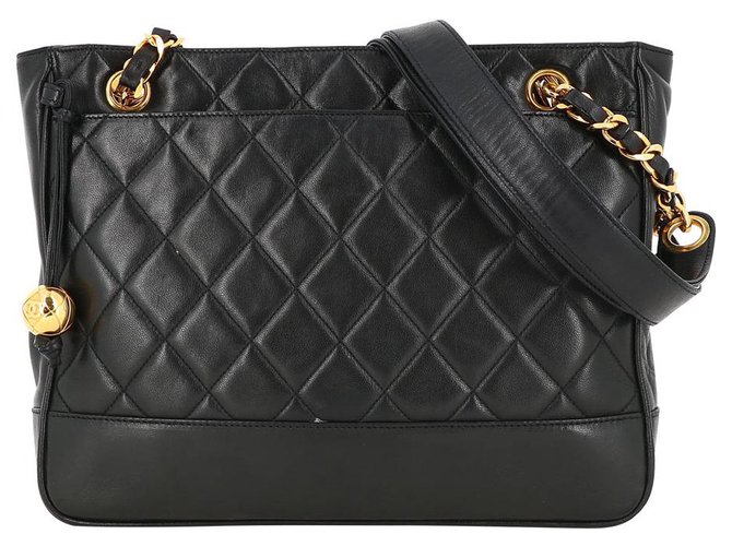 Chanel shoulder bag Black Pony-style calfskin  ref.254353