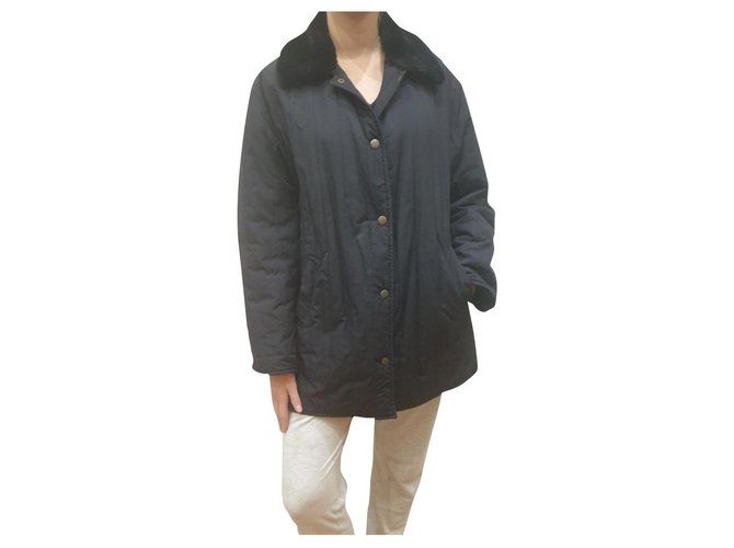 Vintage burberry blazer vest jacket Black Cotton Polyester  ref.254358