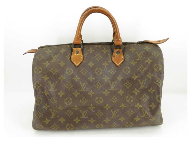Louis Vuitton Speedy 35 Brown Cloth  ref.254378