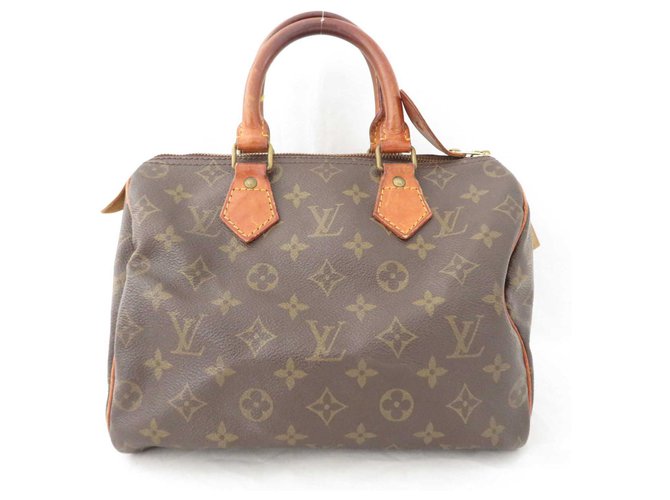 Louis Vuitton Speedy 25 Brown Cloth  ref.254380