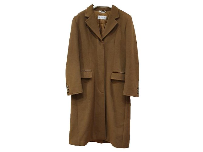 Abrigo Max Mara de lana marrón claro