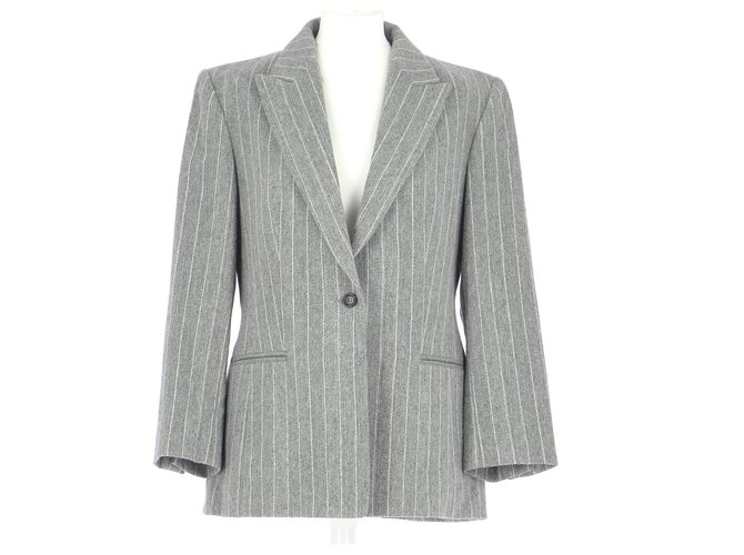 Céline Vest / Blazer Grey Wool  ref.254439