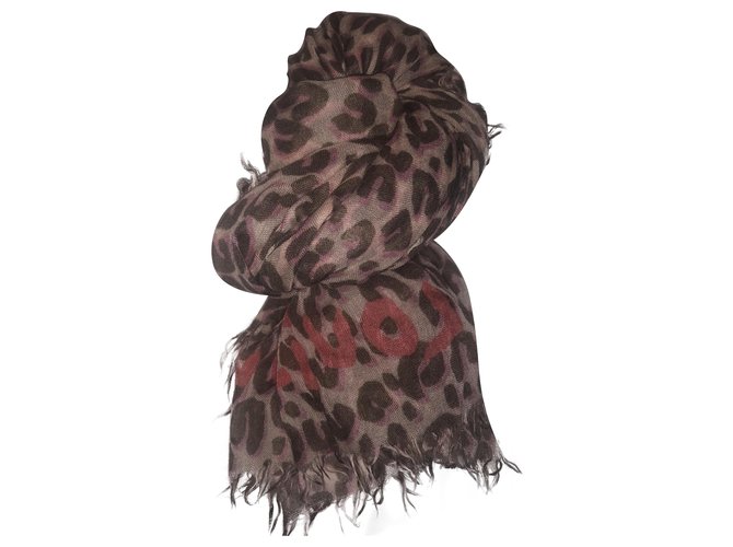Louis Vuitton Lenços Estampa de leopardo Casimira  ref.254452