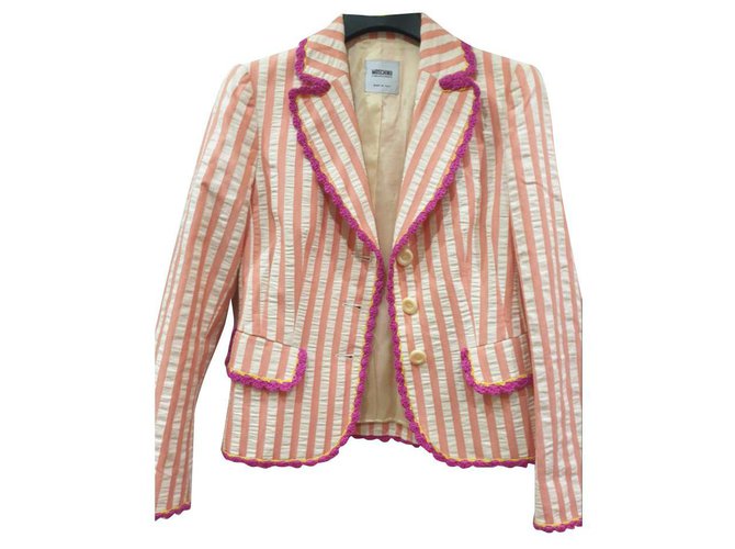 Vintage moschino Cheap and Chic giacca blazer Rosa Fuschia Cotone  ref.254558