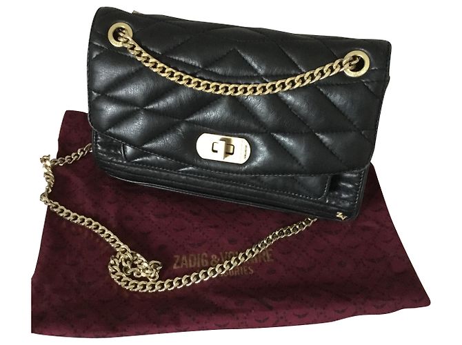 Borsa a tracolla Zadig & Voltaire in pelle di agnello nera Nero