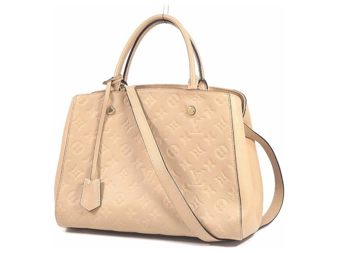 Auth Louis Vuitton Handbag Montaigne Mm Monogram Empreinte