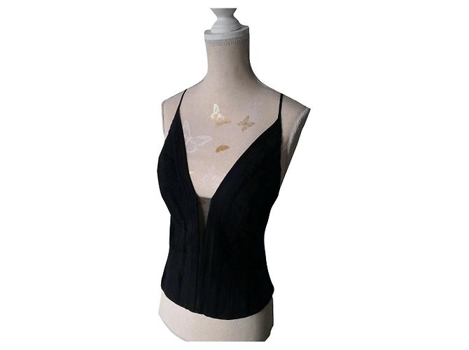 Bustier La Perla de seda negro 85C