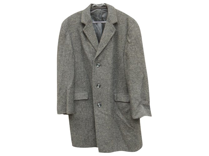 Autre Marque manteau en harris Tweed taille L Gris  ref.254591