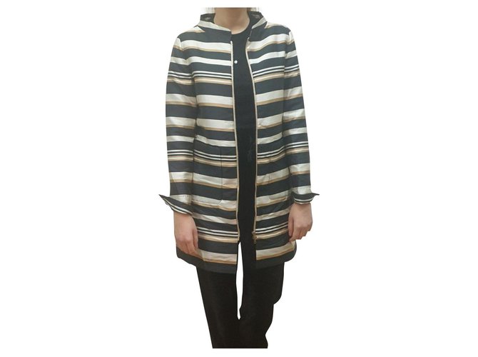 Herno striped coat overcoat Multiple colors Polyester  ref.254593