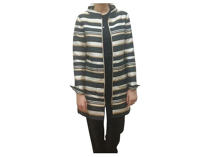 Abrigo Herno a rayas Multicolor