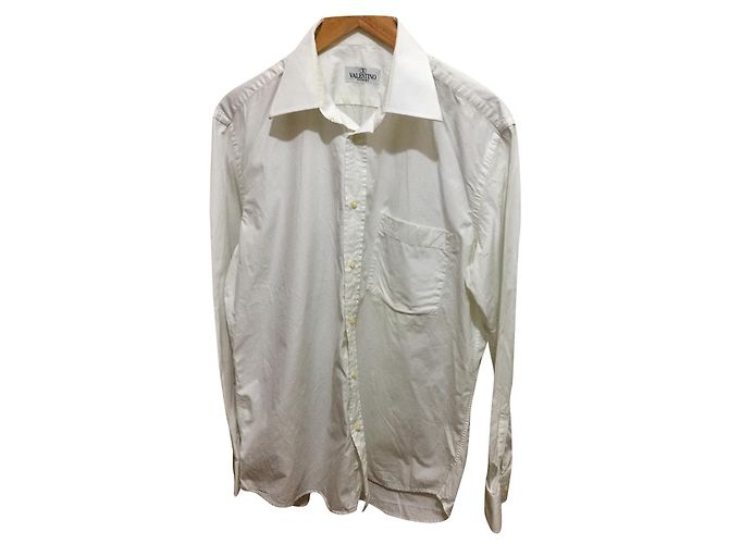Camicia elegante di Valentino in L / XL bianca Bianco