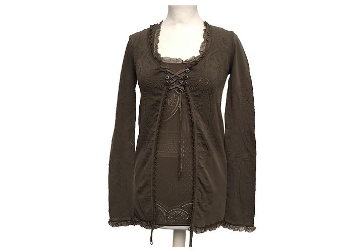 High Claire Campbell Twin-Set Khaki