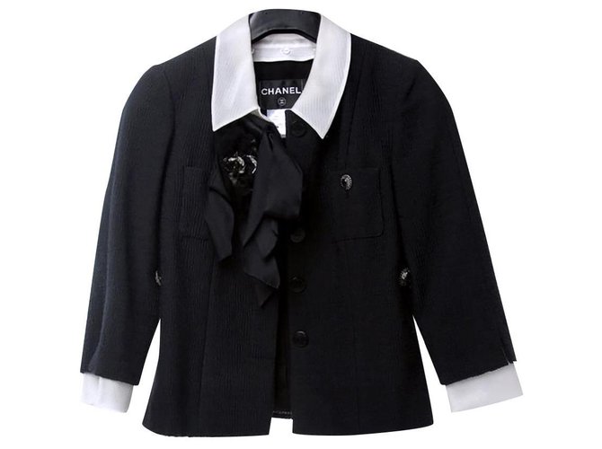 Chanel 7K$ Runway black tweed jacket  ref.254682