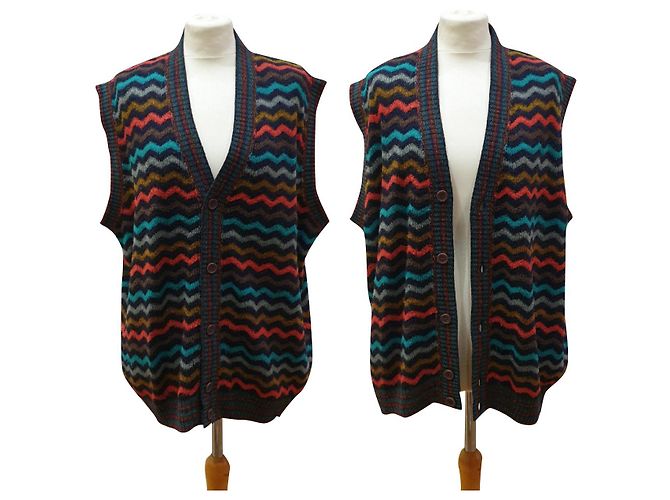 Missoni Vintage Sweater Weste Mehrfarben