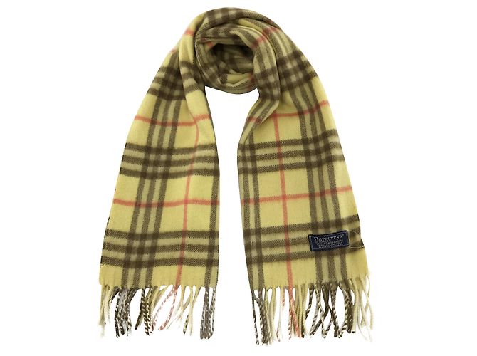 Sciarpa Burberry in cashmere gialla Giallo