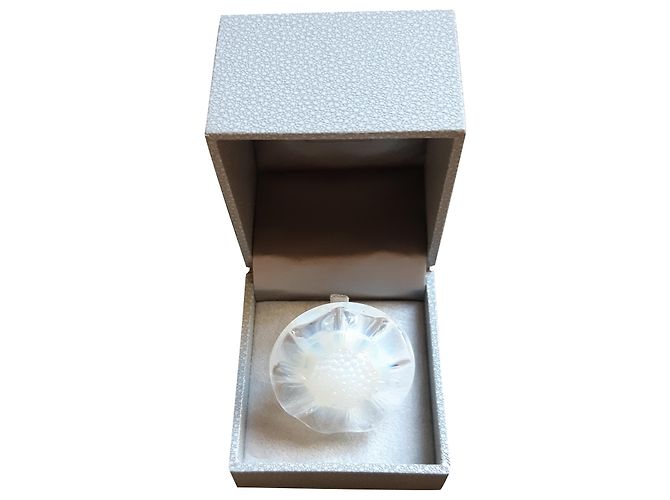 Lalique Blumenkristallring - Opal