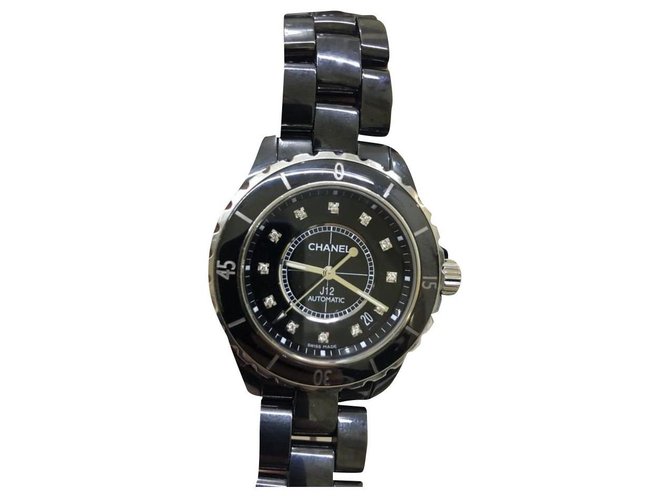 Reloj Chanel J12 38mm automático Negro Cerámico  ref.254717