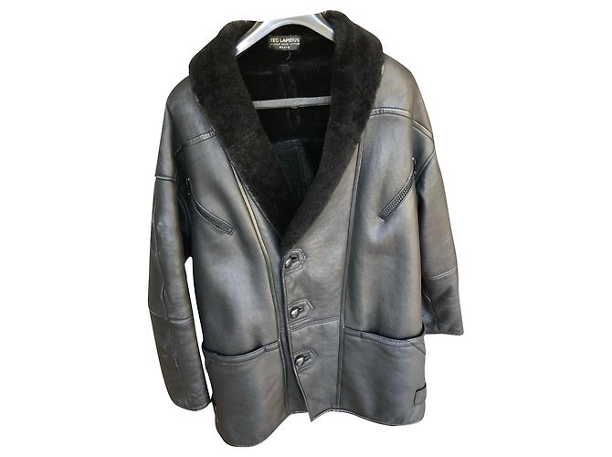 Autre Marque Ted Lapidus Lammfell lange Jacke