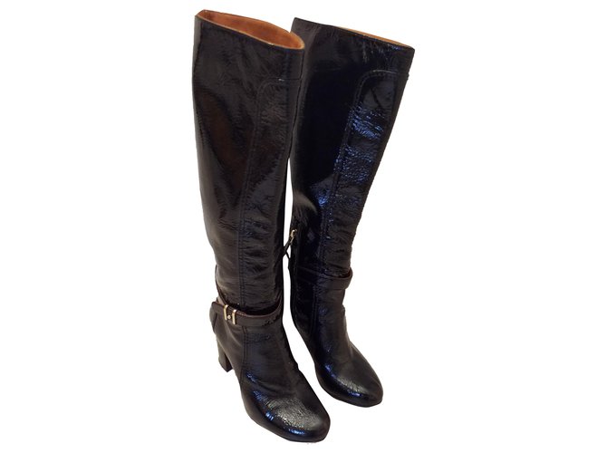 Lanvin Boots Black Patent leather  ref.254749