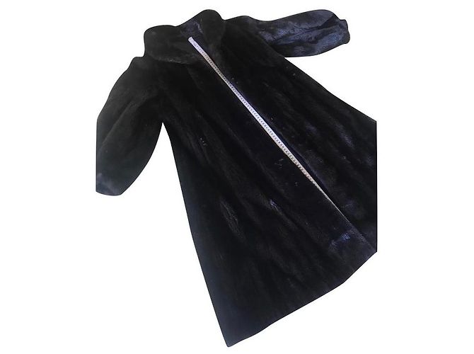 Autre Marque Abrigo de visón Blackglama americano marrón oscuro Negro
