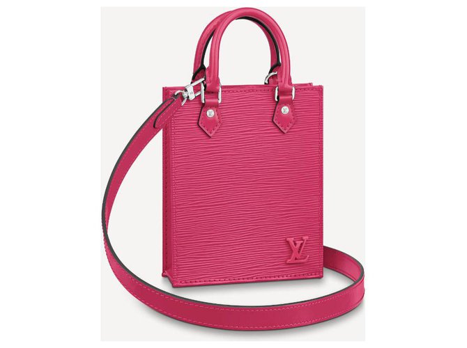 Louis Vuitton LV petit sacplat nuovo Rosa Pelle  ref.254855