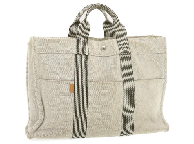 Hermès Handbag Grey Tweed  ref.254897