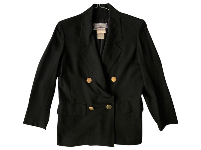 saint laurent black coat