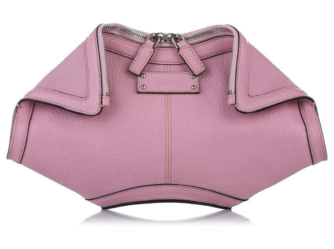 Alexander McQueen Pink De Manta Leder Clutch Bag Kalbähnliches Kalb  ref.255257