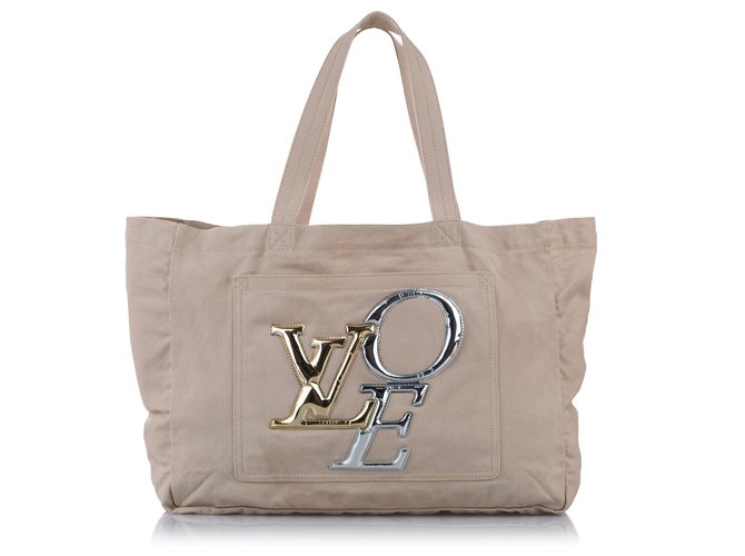 Louis Vuitton White Thats Love Tote GM Cloth Cloth ref.255319 - Joli Closet