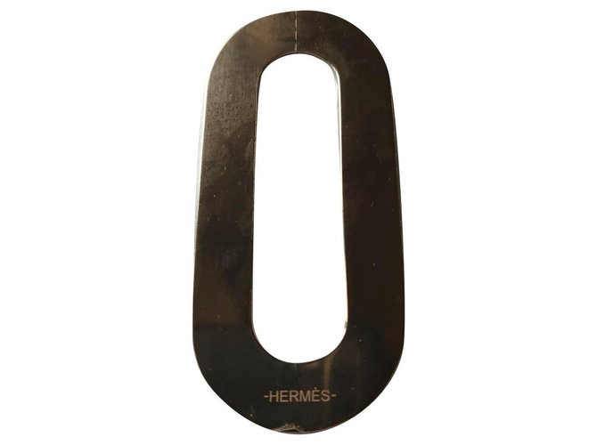 Hermès Mayance gold plated pendant Golden Steel  ref.255345