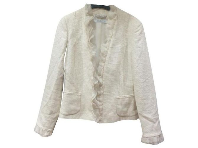 Marella Boho Voulants Blazerjacke Aus weiß