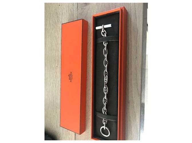 Bracciale Hermès con ancora catena in argento sterling