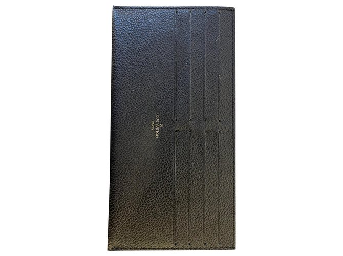 Louis Vuitton card holder Black Leather  ref.255432