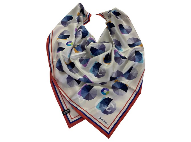 Chanel multicolored foulard Multiple colors Silk  ref.255464