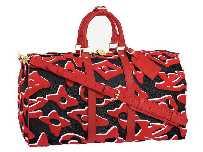 Louis Vuitton Keepall LV x UF 45cm Nuovo Rosso Pelle  ref.255499