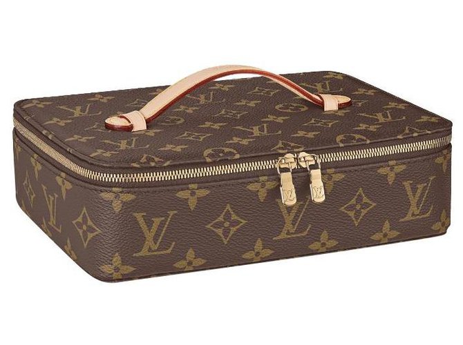 Louis Vuitton LV Nice jewelry case new Brown Leather ref.255503