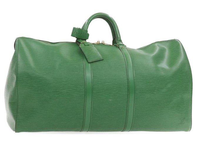 Louis Vuitton Keepall Verde Pelle  ref.255510