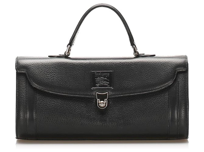 Burberry Black Leather Handbag Pony-style calfskin  ref.255855