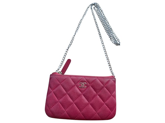 Chanel borse, portafogli, casi Rosa Pelle  ref.255986