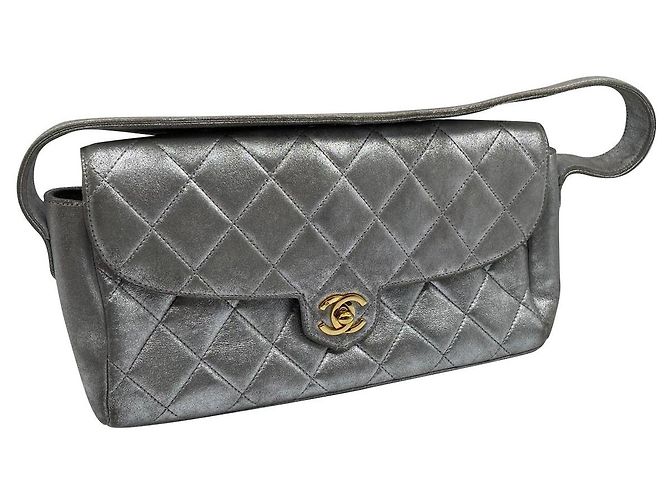Bolso baguette Chanel Plata