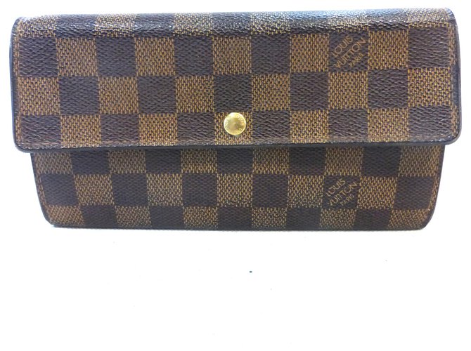 Louis Vuitton SARAH CB DAMIER EBONY Brown Leather  ref.256024