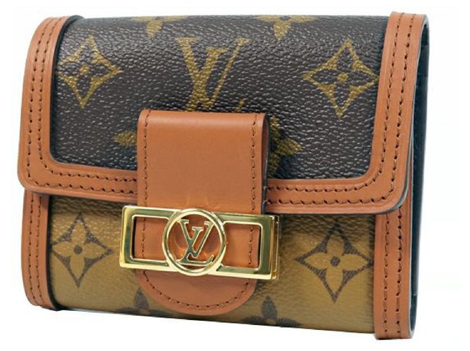 Louis Vuitton portofeuilles Dauphine kompakte Damen Dreifach-Brieftasche M.68725  ref.256035