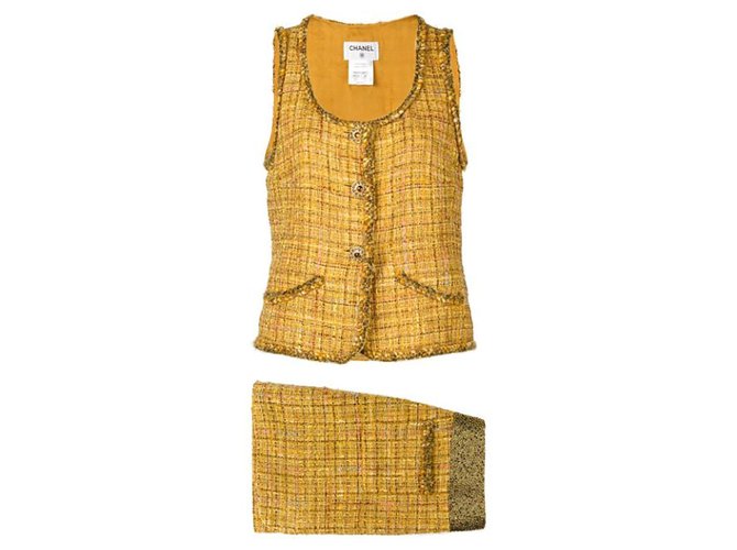 Chanel Hervorragender Runway Tweed Anzug Mehrfarben  ref.256058