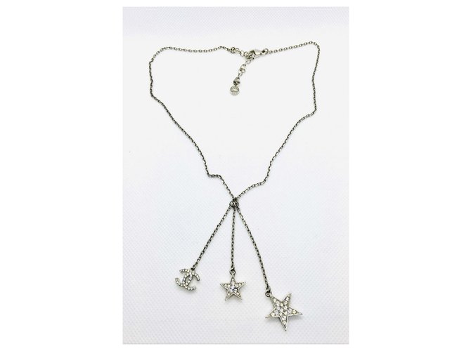 Chanel Halsketten Silber Metall  ref.256062