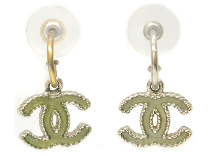 Chanel earring Green Glass  ref.256173