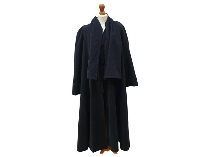 Trussardi boutique bohemian coat Dark grey Wool  ref.256191