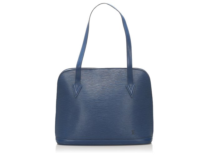 Louis Vuitton Blue Epi Lussac Dark blue Leather  ref.256277