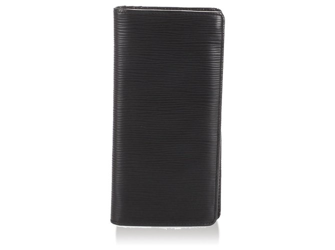Louis Vuitton Black Epi Brazza Long Wallet Leather  ref.256367