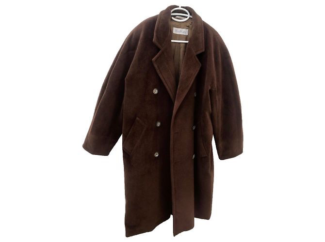 Cappotto Max Mara 101801 Icon in lana marrone scuro