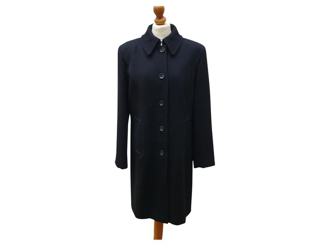 Abrigo Marella de pura lana negra Negro  ref.256503